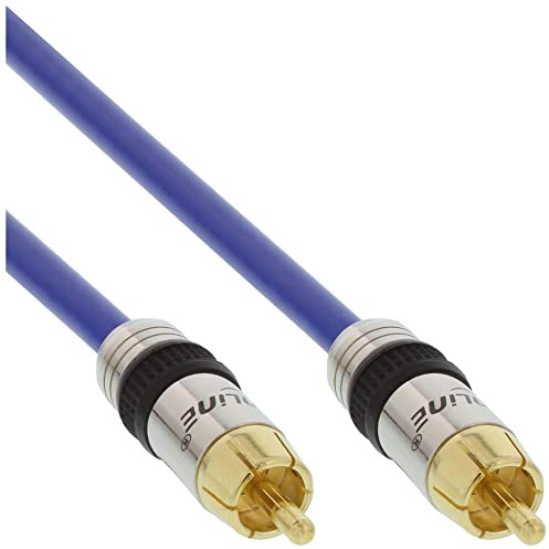 InLine 89450P Cinch kabel AUDIO, PREMIUM, förgylld kontakt, 1 st. Cinch kontakt/kontakt, 0,5 m