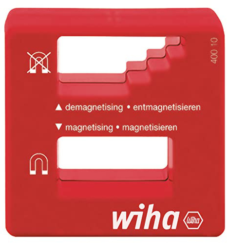 Wiha Magnetisierer/ Entmagnetisierer I Schraubendreher mit verschiedenen Größen magnetisieren/entmagnetisieren I einfach, schnell, kompakt (02568)