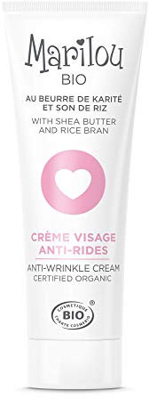Marilou Bio - Crème Visage Anti-Rides Bio Aloe Vera et Son de riz - Rides - Fermeté - Eclat - 99% d'ingrédients d'origine naturelle - Tous types de peaux -30 ml