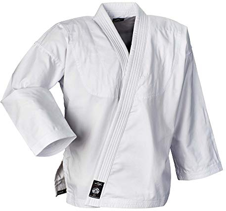 Ju-Sports Element Jacke Weiß wide cut 180 I Judoanzug Jacke Kinder & für Erwachsene I Judogi Jacke aus langlebigem Mischgewebe I Doppelt verstärkter Schulter- & Brustbereich