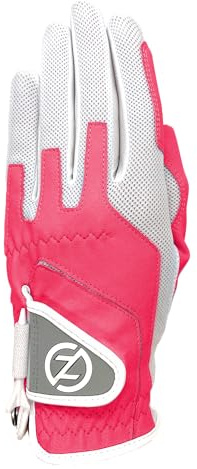 Zero Friction Ladies Performance Left Hand Synthetic Golf Glove, One Size, Pink