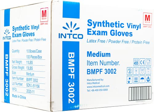 Guanti in vinile blu senza polvere 100 pezzi (M)