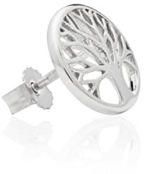 NKlaus Einzel 10,6mm Baum des Lebens Ohrstecker 925 Sterling Silber Weltenbaum Ohrring 13114