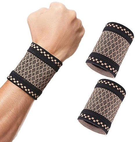 1 Paar Handgelenkschoner,Elastische Handgelenk Bandagen für Männer und Frauen zur Linderung von steifen und schmerzenden Handgelenksmuskeln,Weicher Handbandage für Sport,Fitness,Tippen (M)