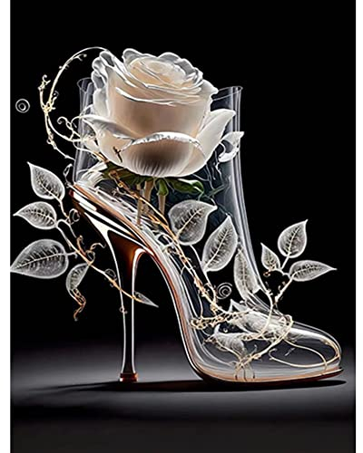 Stalente Diamond Painting Erwachsene Set Hoher Absatz, 5D DIY Diamond Art Kits for Beginners Round Full Drill Diamond Painting for Home Wall Decoration Gift 30x40cm/12×16inch