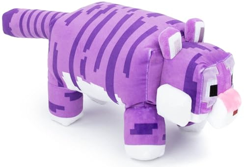 Jay Franco Minecraft Purple Tiger Plush Pillow - 53 cm Soft Stuffed Animal