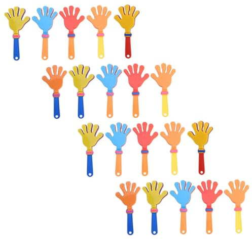 TOYANDONA 20piezas Juguetes para Niño Niña Aplausos De Mano De Plástico para Fiestas y Animación De Eventos Deportivos Colores Surtidos