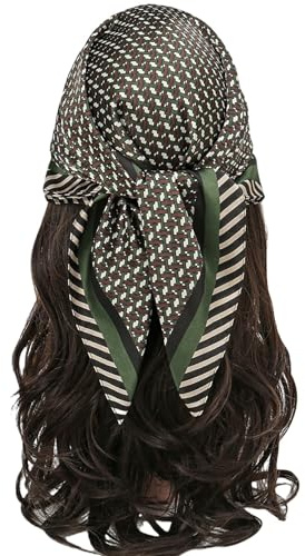 Traziewell Neck Scarves for Women UK Silk Head Scarf for Sleeping Lightweight Ladies Satin Scarfs 70016