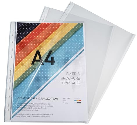 Sachet de 10 pochettes perforees ouverture haut et cote polypropylene lisse 6x100e - a4