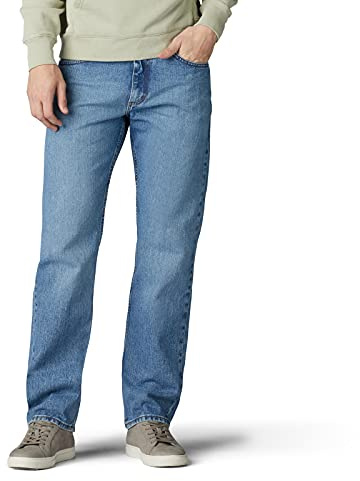 Lee Jeans de Pierna Recta de Ajuste Regular para Hombre, Vintage Stone, 42W x 32L