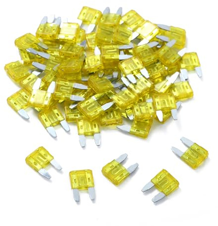 100 Pack Auto Fuses 20 AMP APM/ATM 32V Mini Blade Style Fuses 20A Short Circuit Protection Car Fuse (20 AMP)
