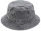 JFAN Fischerhut Unisex Eimer Hut Sommer Einfachheit Hut UV Schutz Doppelte Retro Abnutzung Sonnenhut Faltbar Segeltuch Hat, 56-58CM grau, OS