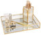 Gold Mirror Tray Perfume Display Jewelry Organizer Makeup Tray Serving Trays Beautiful Art Decor Mirror Tray Bathroom Trays Neatens up Storage For Vanity, Closet, Dresser (Gold, 20 * 14 * 3.5cm)