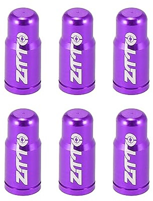 X AUTOHAUX 6pcs Tire Valve Caps Dust Covers for Bicycle Road Bike MTB Purple