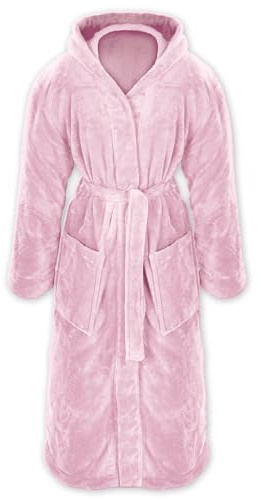 Gräfenstayn® Gosig fleece-badrock för kvinnor och män, storlek S–XXXL, Oeko-Tex Standard 100, flanellfleece
