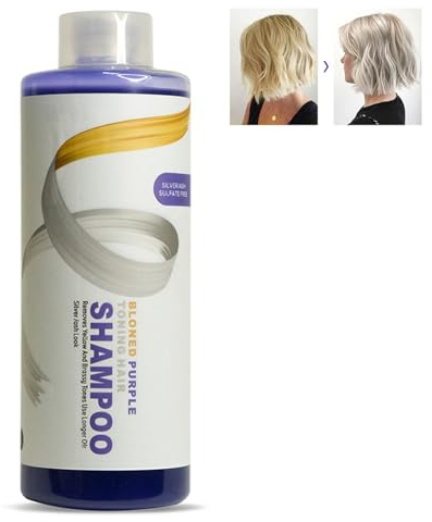 Pemarlis 275ml Shampoing Violet,Shampooing violet Correcteur de ton pour cheveux blonds,élimine la Couleur des Cheveux Jaunes le Shampooing Surligné Blanchi,Shampoing Blond Dejaunisseur Cheveux Blond