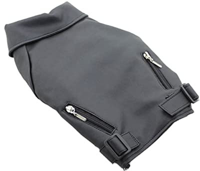 DINHEAROM Hundemantel Mit Wärmendem Innenfutter Für Hunde Welpenjacke Mit Reißverschluss Hundeweste Aus Windabweisendem Stoff Wasserfest Warme Hundekleidung Für Kaltes Wetter XL Schwarz