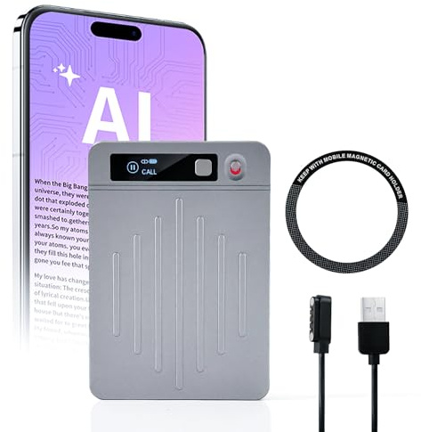 AI Voice Recorder Translator App Control, transkription och sammanfattning med AI-teknik, stöd för flera språk, 64 GB, 40 H-batteri, 10 m pickup, för avläsningar, möten, samtal