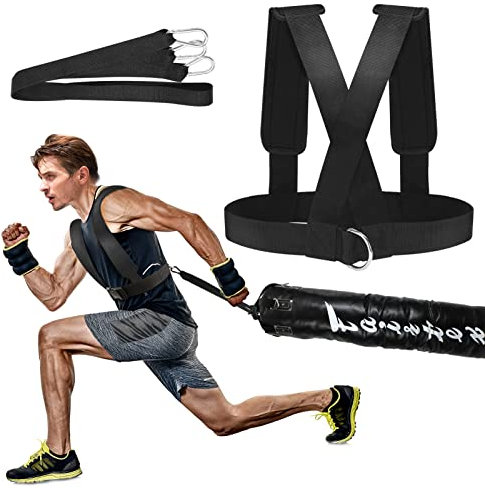 YNXing Sled Harness Workout Resistance and Assistance Trainer Physical Training Resistance Rope Kit Improving Stamina and Strength (6.6FT)