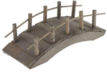 T TOOYFUL Pont en Bois Miniature Décoration pour 1/12 Scène de Jardin Miniatures - Petit