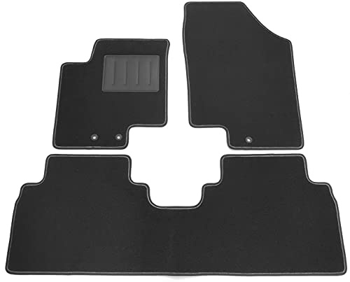 ASC Tappetini Auto Compatibili con Hyundai ix20 2010-2019, Moquette, Bordo Antiscivolo, Battitacco in Gomma