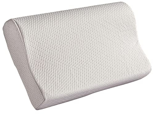 Komfortec Orthopädisches Schlafkissen 50x30x10 cm, Nackenstützkissen, Sandwich Nackenkissen, Visco Memory Foam Kopfkissen, für Seiten- und Rückenschläfer, Klein und Medium