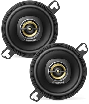 Pioneer TS-A879 - Altavoces de Audio coaxiales de 2 vías para automóvil, Rango Completo, Calidad de Sonido Clara, fácil instalación y Respuesta de Graves Mejorada, Altavoces Redondos de 3.5 Pulgadas