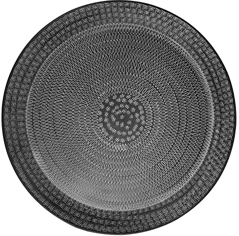 Nicht Zutreffend Deko-Tablett - Schwarz - Metall - Ø 48 cm
