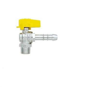 Idroclic - Rubinetto a Squadra per Arresto Gas con portagomma e Attacco M 1/2 - T1800018