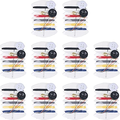 Danlai 10pcs Set Mini Portable Sewing Kit Nadel -Faden -Taste -pin -Werkzeuge Handnähsbeutel Für Reisebotten.