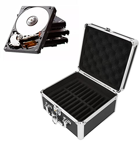 PUSOKEI Caja De Almacenamiento De Disco Duro De 20 Bahías De 2,5 Pulgadas, Estuche De Transporte De Disco Duro EVA, Maleta De Discos Duros Con Bloqueo
