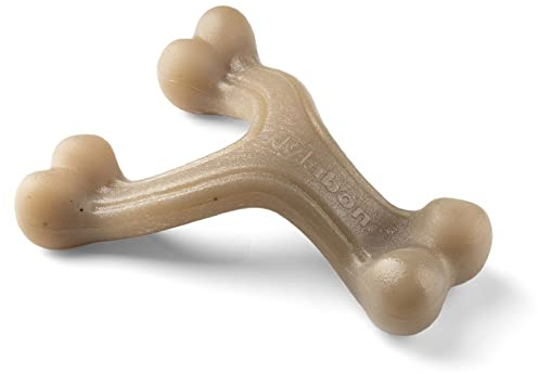 Nylabone Maximale Stärke Tough Extreme Welpe Gourmet Knochen Hund Kauspielzeug, Erwachsene Zähne, Infusion mit extra Erdnussbutter Geschmack durchgehend, klein, für Welpen 0-11kg