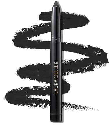 LAURA GELLER NEW YORK Kajal Longwear Kohl Eyeliner Pencil - Soft Black Kohl - Caffeine and Vitamin E - Smooth & Blendable Liner - Built-In Sharpener