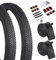 2er-Pack 24x1.95 Zoll Fahrradreifen und 2er-Pack 24'' x 1.95-2.125 Schlauch Ventil AV30 mm Valve Strandcruiser-Fahrradreifen, Ersatz-Set mit Reifenhebern, pannensicheren Fahrradreifen und hoher