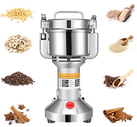 Sunowl Grinder Electrique 150g, Broyeurs à Grains Haute Vitesse 220 V, Herb Moulin à Farine électrique mit 3 Lames, pour Herbes/Épices/Noix/Céréales Maison avec Protection Contre les Surcharges