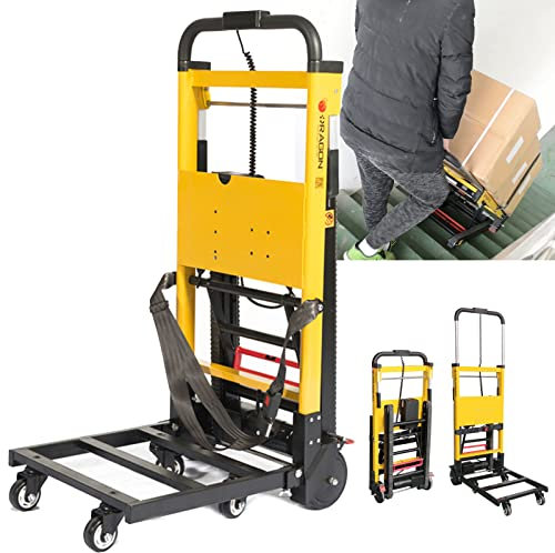 Stair Climbing Hand Truck with 200kg Lift Capacity - Foldable Tracked Truck for Easy Transporting on Stairs at 40 Stairs/min