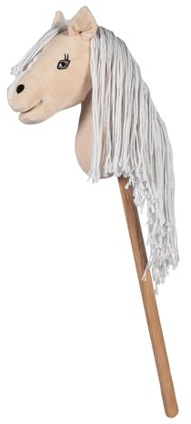 HKM - Hobby Horse Professional Slim Line, Caballo para niños, Caballo de bastón para Hobby Horsing, Beige