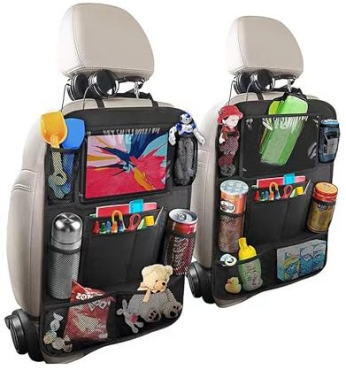 Xibao Organizador Asiento Coche,Organizador Coche Niños,Protectores de Asiento para Coches,Accesorios de Automóviles Interior,Adecuado para la Mayoría de los Automóviles,Camiones,SUV y Otros Modelos