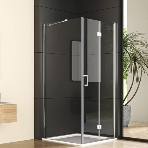 Douche Pliante Salle de Douche Coin entrée paroi de Douche Salle de Bain en Verre Porte Pliante paroi de Douche, Cabine de Douche Facile d'entretien,A1,75x90x185cm