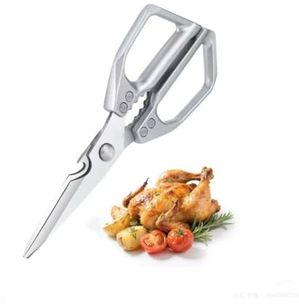 Multifunktionale Küchenschere Edelstahl – Scharfe Haushaltsschere & Geflügelschere, Hochleistungs-Kochschere für Fleisch, Fisch, Huhn, Allzweckschere Spülmaschinenfest, Robuste Küchenscheren Zuhause