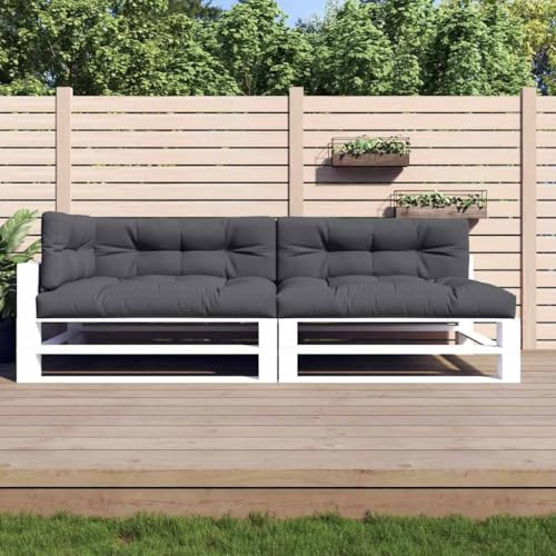 HFXHIJXQ 5-Piece Anthracite Pallet Cushion Set 31.5x47.2x3.9 in Thick, 100% Polyester Foam Replacement Couch Cushions with Deep Seat Pad for Living Room Patio Indoor Outdoor Lounge Furniture