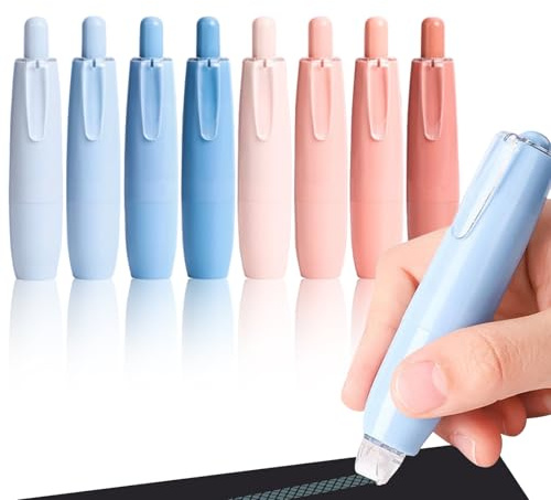 Kinesgsg 8 PCS Pegamentos Rodillo Adhesivo de Doble, Cinta Pegamento Roller | Tipo de Prensa, Pegamento en Cinta Roller, Transparente y de Secado Rápido, Para Álbumes de Fotos, Tarjetas