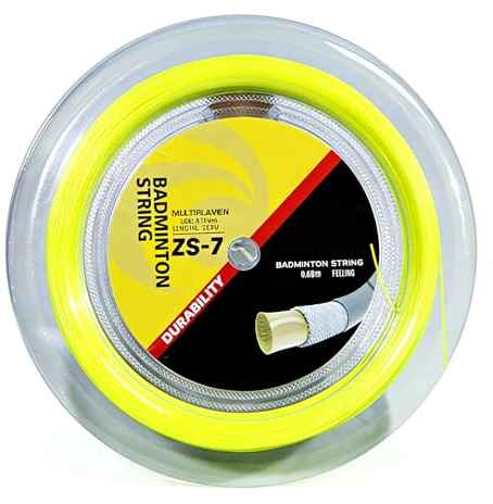 FGDTREE Cuerda de bádminton profesional de 200 m de longitud, cuerda de nailon para juego constante y raquetas de uso extendido