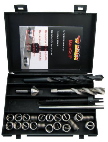 BaerCoil Gewindereparatur-Satz M 14x1,5 Mix - Edelstahl - ISO Metric - Linksgewinde - Klasse 2B - 14 Millimeter - Schrauben M 14x1,5 Mix - Schrauben - Nut