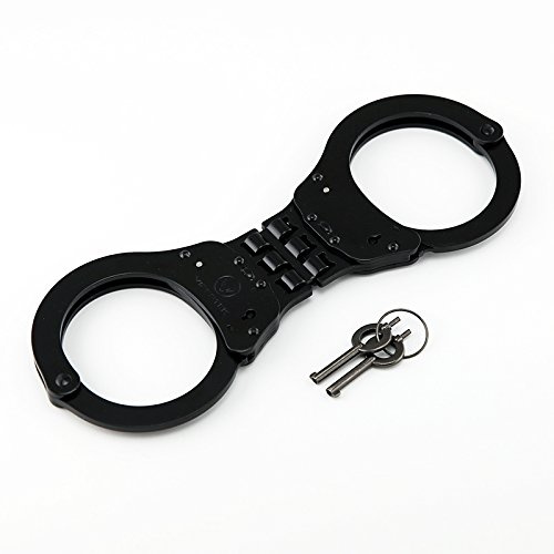 VIPERTEK Manette Resistenti con Doppia Serratura in Acciaio di Grado Professionale, Edizione Polizia, Colore Nero