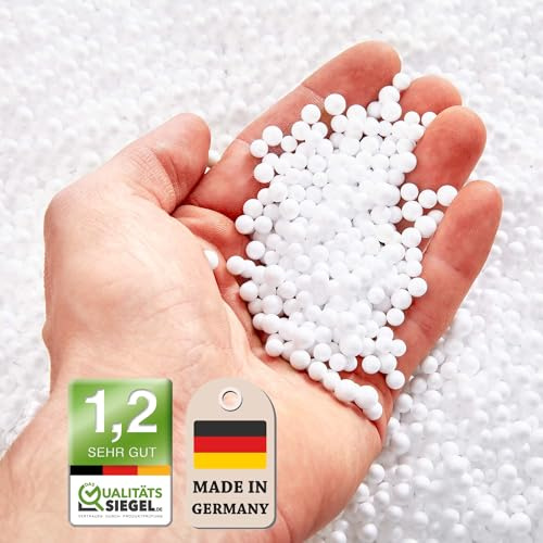 Bonvivre© Premium Perles EPS Billes de Polystyrène Boules de Polystyrène 150L - Coussin de Recharge-Matériel d'emballage Remplissage Paquet Pouf Microperles Coussin d'allaitement