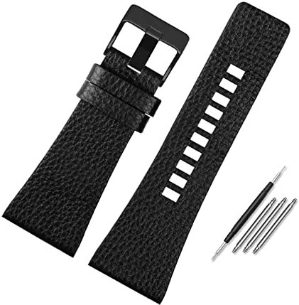 Elegantyl Lederarmband 22mm - 34mm Herrenuhr Ersatzarmband Uhrenzubehör + Montagewerkzeug, 34mm