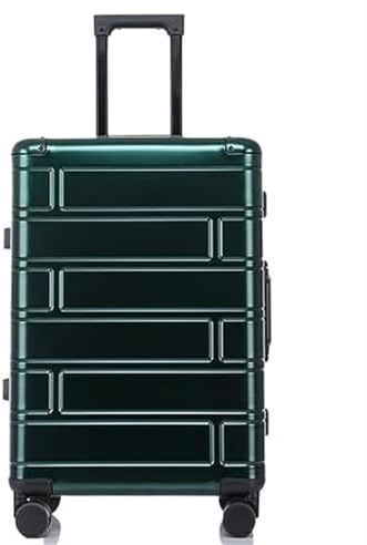 ASHSDI Koffer Reisekoffer Trolley Reisekoffer Hartschalen-Handgepäck Mit Geräuschlosen Flugzeug-Spinnerrädern Boardcase Handgepäck (Color : Grün, Size : 24inch)