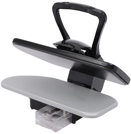 Pressa a vapore intelligente, pressa per ferro da stiro a vapore, pressa a vapore digitale con diverse impostazioni di tessuto, pressa per ferro da stiro con touch screen super veloce (nero)
