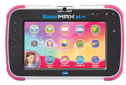VTech - Storio Max XL 2.0 Rose, Tablette Enfants Tactile, Éducative et Sécurisée avec Grand Écran Couleur, WiFi, Android, Appareil Photo, Cadeau Enfant de 3 Ans à 11 Ans - Contenu en Français
